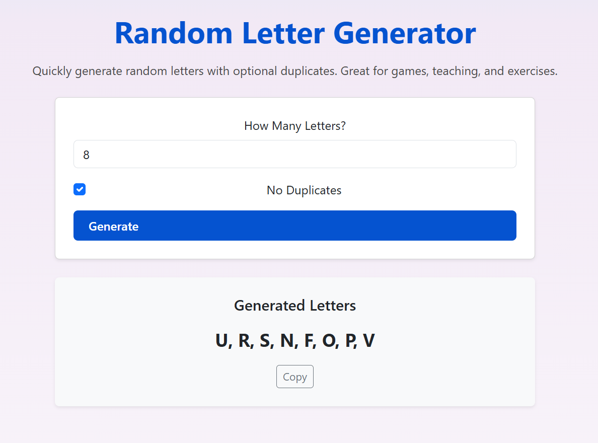 random-letter-generator